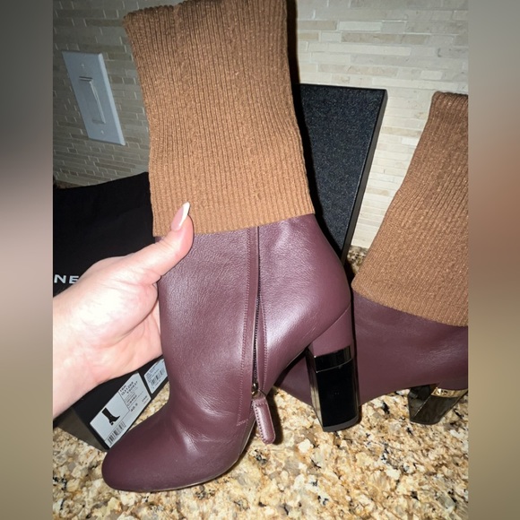 CHANEL Burgundy/Brown Kangaroo Leather & Sock Boots size 40.5 (I wear US 9) - Picture 7 of 11